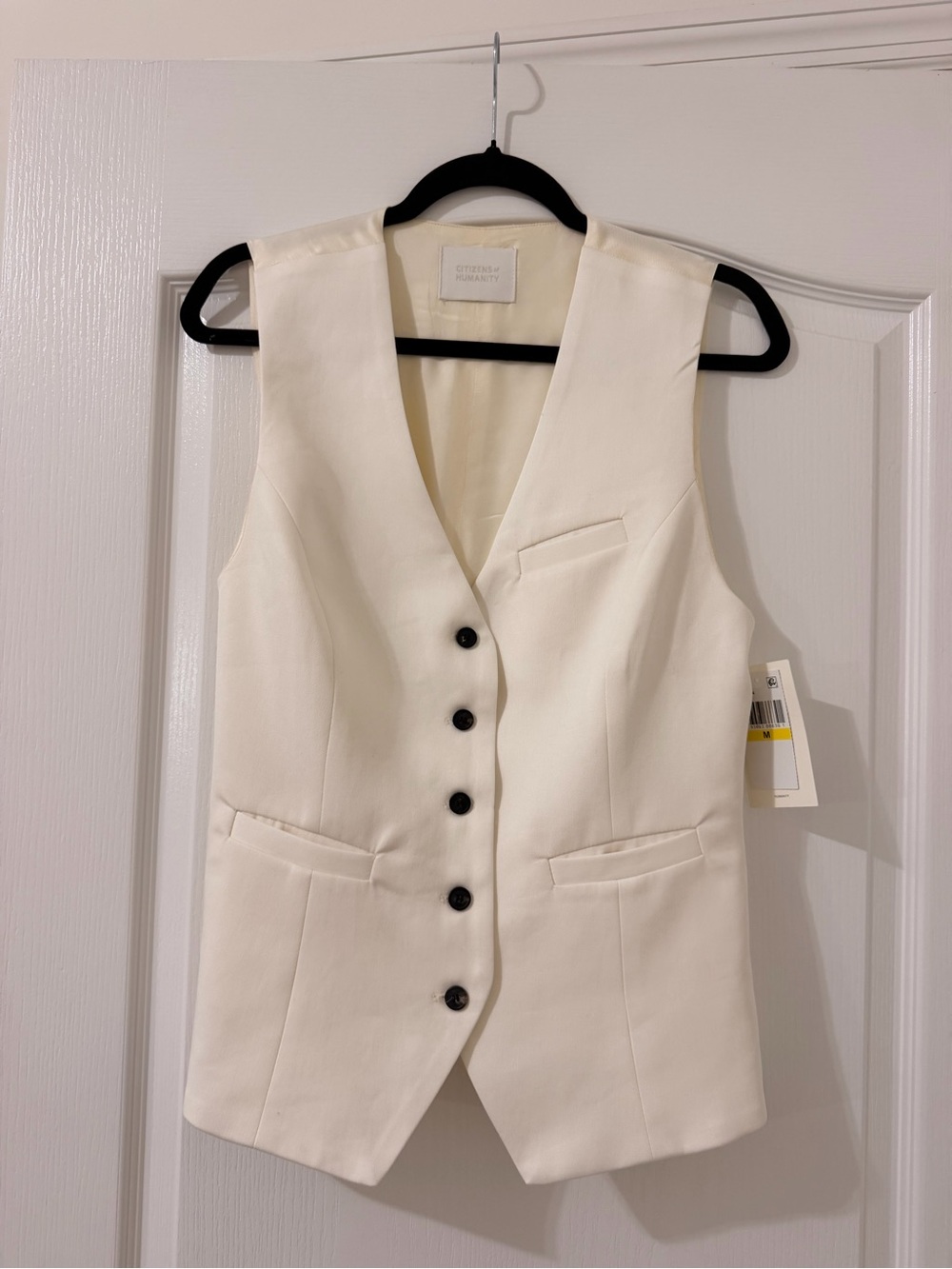 Citizens of Humanity Jasmin Long Vest - Pashmina (Cream)